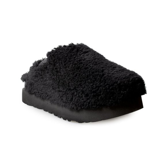 UGG Fuzz Sugar Slide Black Slippers - Women's - Picture 2 of 5